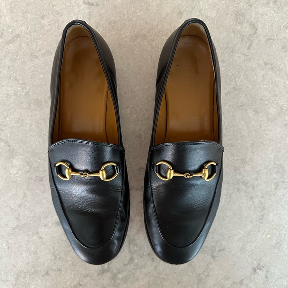 Gucci Women’s Jordaan Black Leather Loafers - Picture 8 of 13